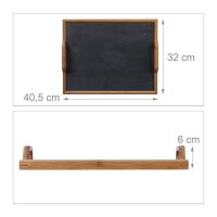relaxdays Tablett braun rechteckig 40,5 x 32,0 cm, 1 St.