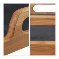 relaxdays Tablett braun rechteckig 40,5 x 32,0 cm, 1 St.