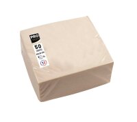 PROnappe Servietten creme 2-lagig 20,0 x 20,0 cm, 50 St.
