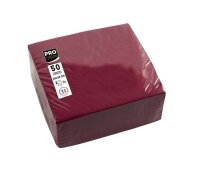 PROnappe Servietten bordeaux 2-lagig 20,0 x 20,0 cm, 50 St.