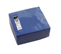PROnappe Servietten marineblau 2-lagig 20,0 x 20,0 cm, 50...