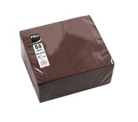 PROnappe Servietten braun 2-lagig 20,0 x 20,0 cm, 50 St.