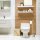 relaxdays WC-Garnitur silber, braun Metall  ( 10024539_0 )