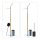 relaxdays WC-Garnitur silber, braun Metall  ( 10024539_0 )
