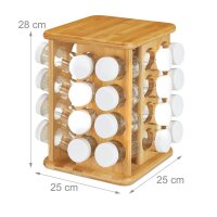relaxdays Gewürzkarussell XXL braun, 1 Set