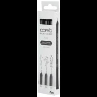 COPIC® Multiliner Fineliner schwarz 0.3 + 0.5 + 0.8 mm, 3 St.