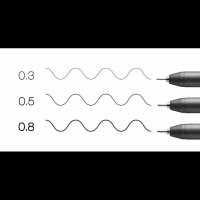 COPIC® Multiliner Fineliner schwarz 0.3 + 0.5 + 0.8 mm, 3 St.