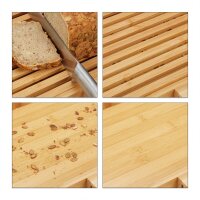 relaxdays Schneidebrett Natur 40,0 x 24,0 cm 2-tlg., 1 Set
