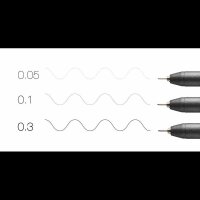 COPIC® Multiliner Fineliner schwarz 0.05 + 0.1 + 0.3 mm, 3 St.