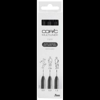 COPIC® Multiliner Fineliner schwarz 0.5 + 0.8 + 1.0...