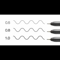 COPIC® Multiliner Fineliner schwarz 0.5 + 0.8 + 1.0 mm, 3 St.
