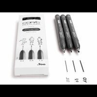 COPIC® Multiliner Fineliner schwarz 0.5 + 0.8 + 1.0 mm, 3 St.
