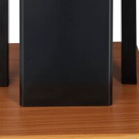 relaxdays WC-Garnitur schwarz, braun Metall, 1 St.