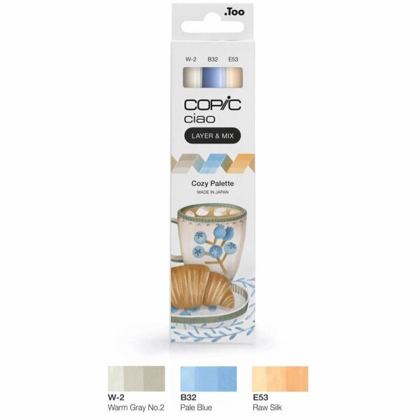 COPIC® Ciao Cozy Palette Layoutmarker-Set farbsortiert 1,0 + 6,0 mm, 3 St.