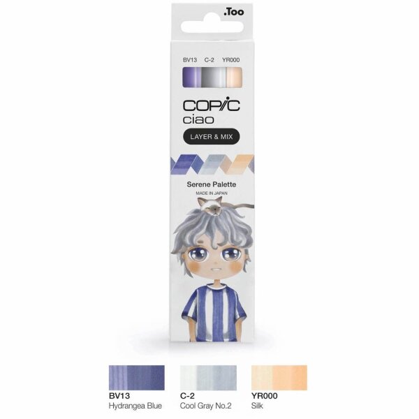 COPIC® Ciao Serene Palette Layoutmarker-Set farbsortiert 1,0 + 6,0 mm, 3 St.