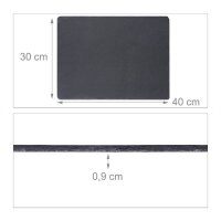 relaxdays Schieferplatten anthrazit 40,0 x 30,0 cm, 6 St.