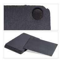 relaxdays Schieferplatten anthrazit 40,0 x 30,0 cm, 6 St.