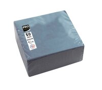 PROnappe Servietten grau 2-lagig 20,0 x 20,0 cm, 50 St.