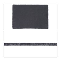 relaxdays Schieferplatten anthrazit 30,0 x 20,0 cm, 6 St.