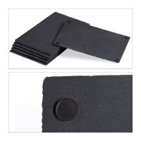 relaxdays Schieferplatten anthrazit 30,0 x 20,0 cm, 6 St.