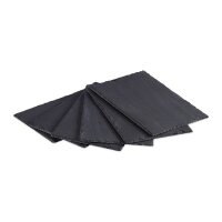 relaxdays Schieferplatten anthrazit 30,0 x 20,0 cm, 6 St.