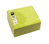 PROnappe Servietten kiwigrün 2-lagig 20,0 x 20,0 cm,...