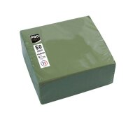 PROnappe Servietten olivgrün 2-lagig 20,0 x 20,0 cm,...