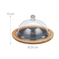 relaxdays Käse-Set braun Ø 25,0 cm, 1 Set
