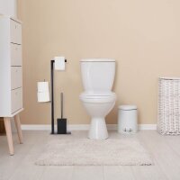 relaxdays WC-Garnitur schwarz Metall, 1 St.