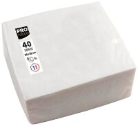 PROnappe Servietten weiß 2-lagig 38,0 x 38,0 cm, 40...