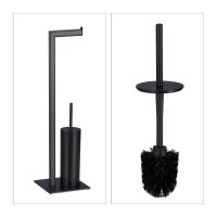 relaxdays WC-Garnitur schwarz Metall, 1 St.