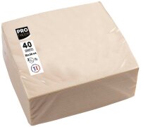 PROnappe Servietten creme 2-lagig 38,0 x 38,0 cm, 40 St.