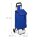 relaxdays Einkaufstrolley Aluminium blau 30,0 x 40,0 x 91,0 cm