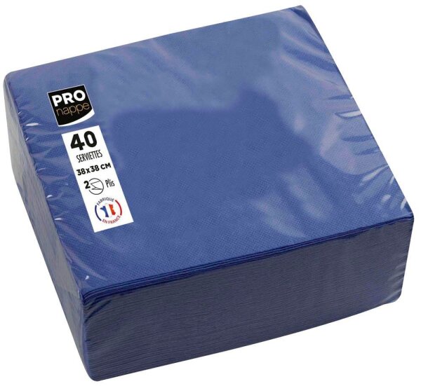 PROnappe Servietten marineblau 2-lagig 38,0 x 38,0 cm, 40 St.