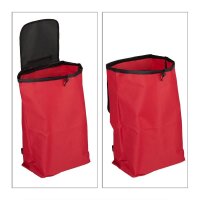 relaxdays Einkaufstrolley Metall rot 30,0 x 40,0 x 91,0 cm