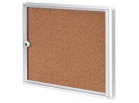 Showdown® Displays Schaukasten Economy XS Kork silber 2x DIN A4  ( SCXSC2XA4 )
