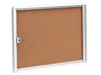 Showdown® Displays Schaukasten Economy XS Kork silber 2x DIN A4  ( SCXSC2XA4 )