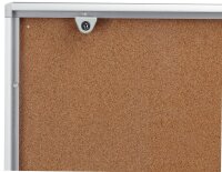 Showdown® Displays Schaukasten Economy XS Kork silber 2x DIN A4  ( SCXSC2XA4 )
