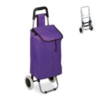 relaxdays Einkaufstrolley Aluminium lila 30,0 x 40,0 x...