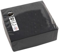 PROnappe Servietten schwarz 2-lagig 38,0 x 38,0 cm, 40 St.