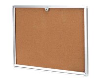 Showdown® Displays Schaukasten Economy XS Kork silber 4x DIN A4 49,1 x 2,6 x 65,5 cm, 1 St.