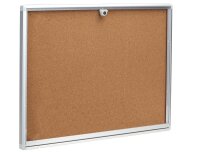 Showdown® Displays Schaukasten Economy XS Kork silber 4x DIN A4 49,1 x 2,6 x 65,5 cm, 1 St.