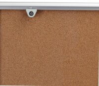 Showdown® Displays Schaukasten Economy XS Kork silber 4x DIN A4 49,1 x 2,6 x 65,5 cm, 1 St.