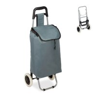 relaxdays Einkaufstrolley Aluminium grau 30,0 x 40,0 x...