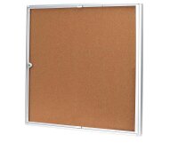 Showdown® Displays Schaukasten Economy XS Kork silber 6x DIN A4 71,1 x 2,6 x 65,5 cm, 1 St.
