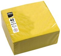 PROnappe Servietten gelb 2-lagig 38,0 x 38,0 cm, 40 St.
