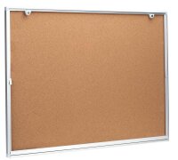 Showdown® Displays Schaukasten Economy XS Kork silber 9x DIN A4 71,1 x 2,6 x 96,3 cm, 1 St.