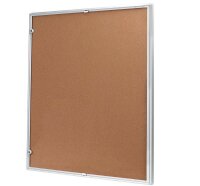 Showdown® Displays Schaukasten Economy XS Kork silber 12x DIN A4 93,1 x 2,6 x 96,3 cm, 1 St.