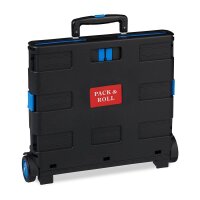 relaxdays Einkaufstrolley Kunststoff schwarz 46,0 x 37,0 x 39,0 cm