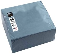 PROnappe Servietten grau 2-lagig 38,0 x 38,0 cm, 40 St.